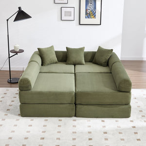 English Elm United We Win Convertible Folding Sofa Bed - Cozy Corduroy Memory Foam For Living Room & Guest Use W1568S00250-GIGA