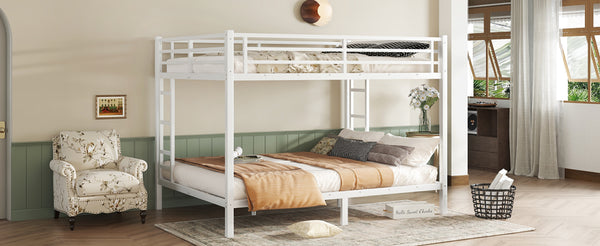 English Elm Metal Queen-Over-Queen Bunk Bed For Teens & Adults | Space-Saving, Durable, Noise-Reducing Design W1580S00122