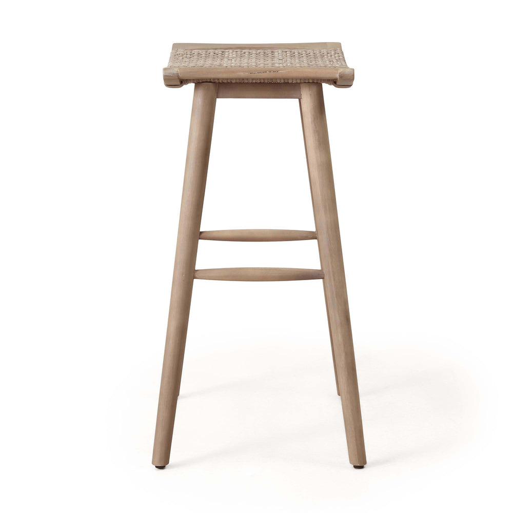 English Elm Christopher Knight Home® - JACE Rustic Acacia Outdoor Barstools Set of 2 – 30" Faux Rattan Seats, Tapered Legs, Weather-Ready 70855.00MLBRN