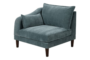 English Elm Modern Modular 6-Piece Sectional Set - Versatile U-Shaped Couch With Armless Chairs & Ottoman B011S01579