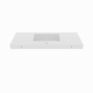 English Elm Bb0248y101h Engineered Quartz Integrated Vanity Basin Glossy White Low Profile Sink W1865P442971