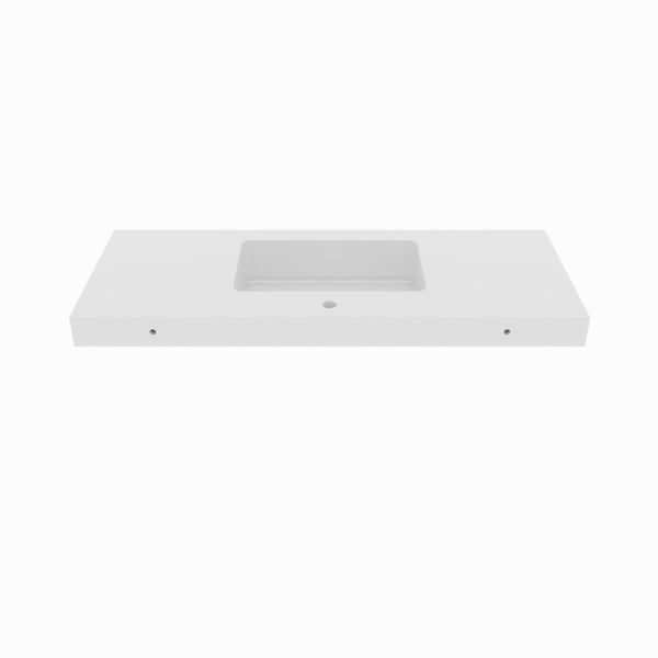 English Elm Bb0248y101h Engineered Quartz Integrated Vanity Basin Glossy White Low Profile Sink W1865P442971