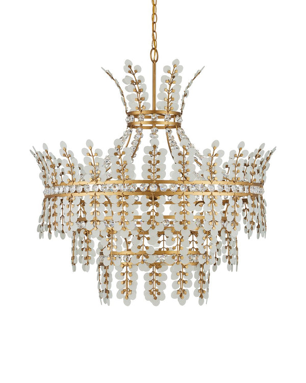 Currey & Company Bradshaw Chandelier - Elegant Art Deco Design With Crystal Accents For Timeless Illumination And Style Gold Glass ,Crystal ,Wrought Iron 9000-1295-currey-company
