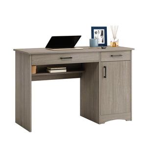 English Elm Computer Desk with Flip-Down Keyboard, Smooth-Glide Drawer, Cable Management & CPU Compartment for Home Office Brown B356P354437