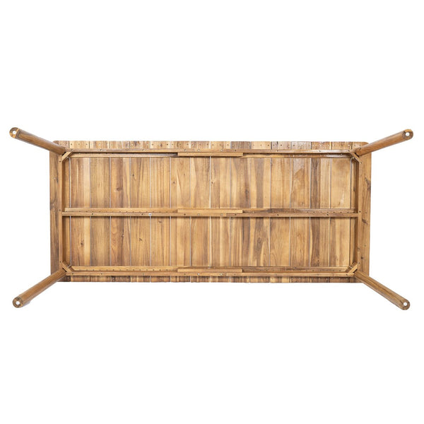 English Elm Visola Solid Acacia Outdoor Dining Table Seats 8 Teak Finish Patio Garden N775P367562T