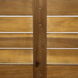 English Elm Christopher Knight Home® - Janiyah Teak Outdoor Dining Table - Solid Acacia Wood, Slatted Top, Umbrella Hole, Durable Design N775P211092T