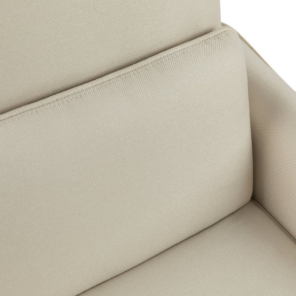 English Elm Christopher Knight Home® - Push Recliner Chair Beige Fabric Upholstered Small Space Fatigue-Reliever with Rubberwood Legs, Safe Protection Plate N771P210116M