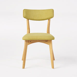 English Elm Caleb Mid Century Upholstered Dining Chairs Rubberwood Tapered Legs Set of 2 Tea Green N768P379763G