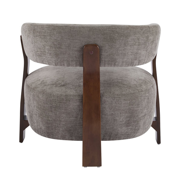 English Elm Christopher Knight Home® - accent Arm Chair with Bent Wood Legs and Plush Upholstery, Modern Minimalist Comfort & Stability Brown,Walnut 29 L x 27.75 W x 21 H N776P368458B