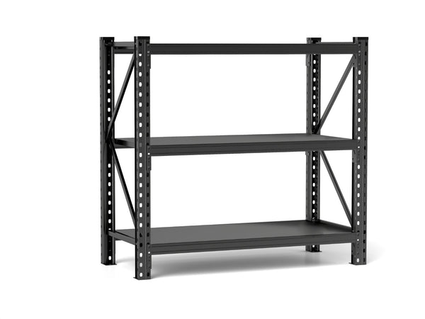 English Elm 3-tier Heavy Duty Industrial Steel Shelving Unit for Garage Warehouse Storage W1831P245637