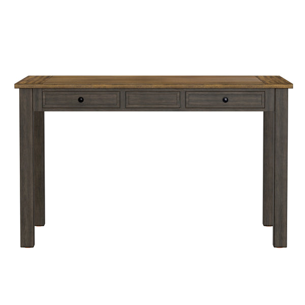 English Elm Wallace & Bay - Brown Mangrove 6-Piece Gathering Dining Set – Casual Dark Brown Wood, Easy-Care, Stylish & Durable B361P384465