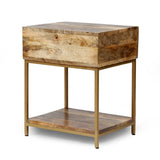 Christopher Knight Home® - Noble House - Watts Handcrafted Boho Mango Wood Nightstand, Natural