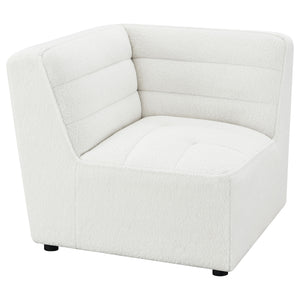 English Elm Bonnie Natural Upholstered Corner Chair – Cozy Faux Sheepskin, Modern Design, Perfect For Sectionals! B062P351441