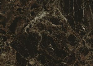 English Elm 2pc Tempe Writing Desk and Chair Set Faux Marble Top Black Metal Frame Faux Leather Chair Compact Home Office Style B011P264610