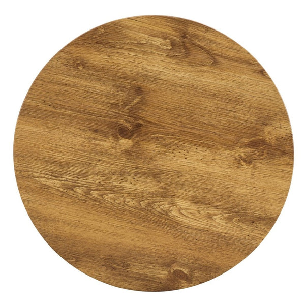 English Elm Natural Wood Grain Mdf Round Side Table Compact Accent for Living Room or Bedroom W2920P232763