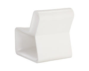 Sunpan ODYSSEY Lounge Chair - Sculptural White Seating for Modern Spaces, Ergonomic Comfort & Style 106445