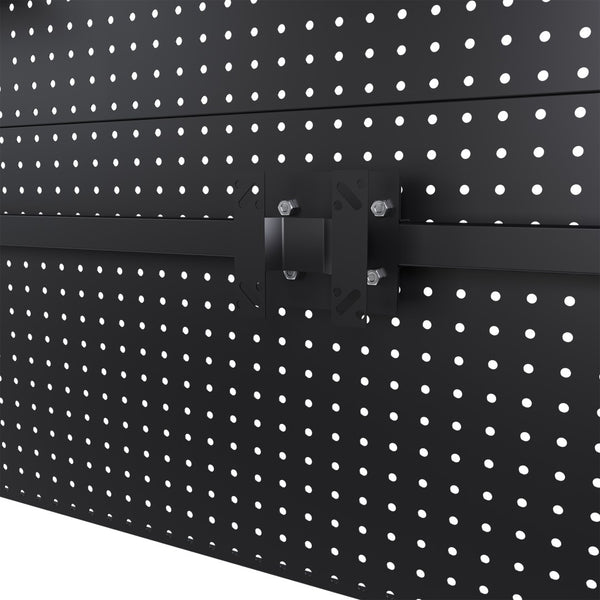 English Elm Clamp-on Steel Pegboard Desk Organizer with Monitor Arm for Gaming Office Setup W2700P346782