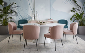 Sunpan Ivana Dining Chair - Stylish Modern Design with Smooth Curves and Elegant Gunmetal Stainless Steel Legs Soho Teal