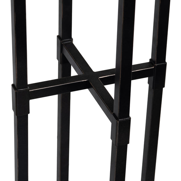 Crestview Collection 61.5"H Industrial Metal Floor Lamp With Off-white Shade, Rustic Iron Finish, Versatile Lighting Options   Cvazer164