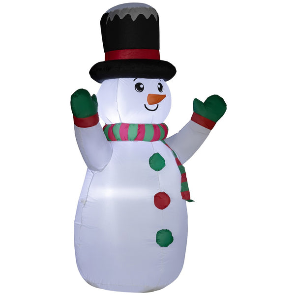 English Elm Outsunny 6 Ft Christmas Inflatable Snowman - Festive Led Decor For Lawn, Garden, Parties & More! W2225P249944-GIGA