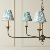 Block Print Green Pleated Chandelier Shade