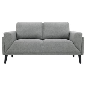 English Elm Andrena Grey 2-Piece Sofa Set - Modern Track Arm Design With Soft Upholstery & Supportive Seating B062S01238