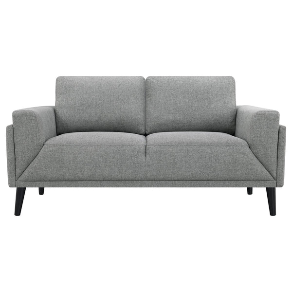 English Elm Andrena Grey 2-Piece Sofa Set - Modern Track Arm Design With Soft Upholstery & Supportive Seating B062S01238