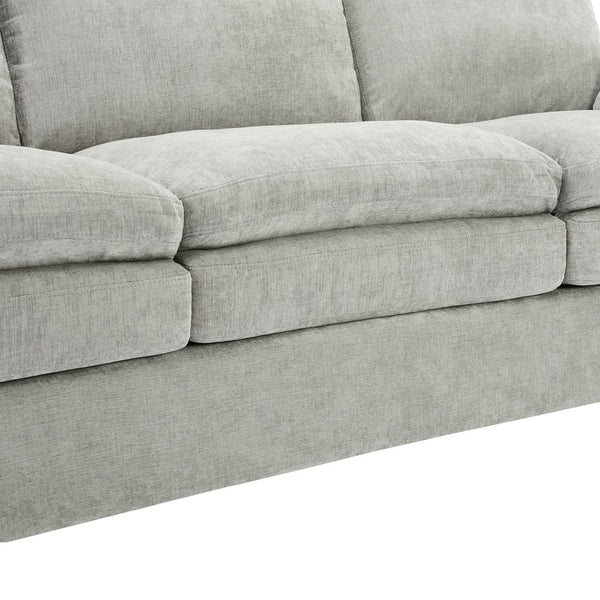 English Elm Cozy Oversized Chenille Sofa Set With Plush Double Cushions For Ultimate Comfort In Light Grey N719S001920R