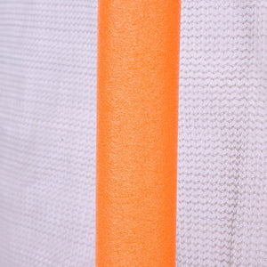 English Elm 55'' Kids Trampoline with Galvanized Steel Frame Foam Padded Enclosure and Ocean Balls Orange MX314556AAG