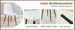 English Elm Table and Chair Set Adjustable Height Mdf Wood Grain Top with Four Linen Dining Chairs W1151S03771