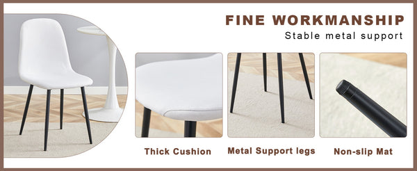 English Elm Table and Chair Set Adjustable Height Mdf Wood Grain Top with Four Linen Dining Chairs W1151S03771
