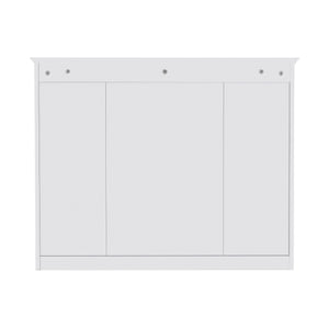 English Elm 35'' Modern Medicine Cabinet Wall Mounted Mirror with Ample Storage, Adjustable Shelves & Towel Rod White WF322917AAK