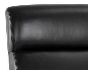 Sunpan Collin Office Chair - Stylish Bovine Leather with Elegant Iron Frame for Modern Workspace Comfort Brushed Gold, Brown, Cortina Black Leather