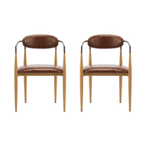 English Elm Christopher Knight Home® - Dining Arm Chairs Set Of 2 - Modern Upholstered Design With Durable Iron Frame For Comfort & Style N771P232981V