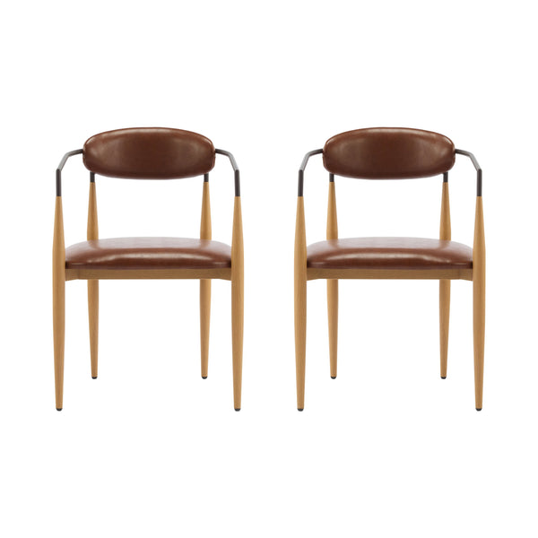 English Elm Christopher Knight Home® - Dining Arm Chairs Set Of 2 - Modern Upholstered Design With Durable Iron Frame For Comfort & Style N771P232981V