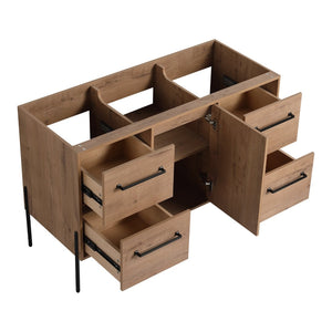 English Elm 48" Freestanding Bathroom Vanity with Soft Close Door 4 Drawers Plywood Build W999P405132