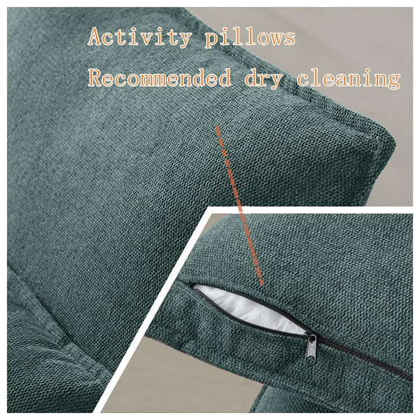 English Elm 130" U-Shaped Sofa With Console & Cupholders - 6-Seat Sleeper Couch In Green For Stylish Living Spaces W1117S00261