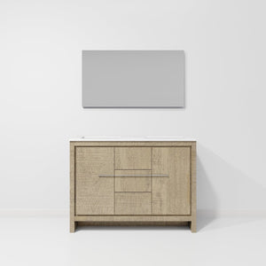 English Elm Rustic Acacia Double Bath Vanity 48" W With Cultured Marble Top & 43" Mirror For Modern Bathrooms B2731S01491-GIGA