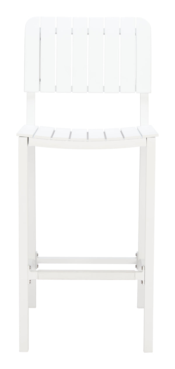 Zuo Modern Kayu Barstool White - Modern Outdoor Seating, Durable Aluminum Construction, Lightweight & Stylish White Aluminum 704149-zuo-modern