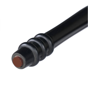 English Elm 7-Piece Extendable Dining Set with Removable Leaf and 6 Upholstered Chairs, Solid Rubberwood Legs, Seats 6 Black+Brown N752S000030B