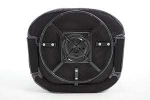 English Elm swivel Barrel Accent Chair with Solid Wood Frame & Metal Base, 350 lb Capacity, Sleek Curved Backrest Elegance Grey W2120P293680