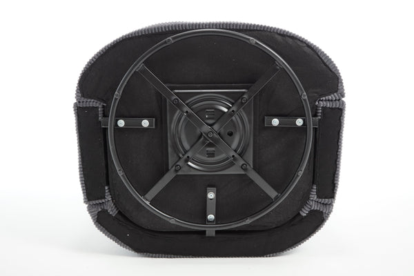 English Elm swivel Barrel Accent Chair with Solid Wood Frame & Metal Base, 350 lb Capacity, Sleek Curved Backrest Elegance Grey W2120P293680