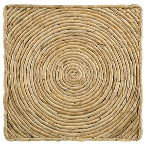 English Elm Huxton Woven Rattan Banana Leaf Round Accent Table for Coastal Living Spaces B062P440255
