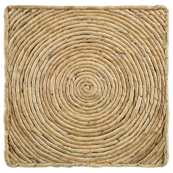 English Elm Huxton Woven Rattan Banana Leaf Round Accent Table for Coastal Living Spaces B062P440255
