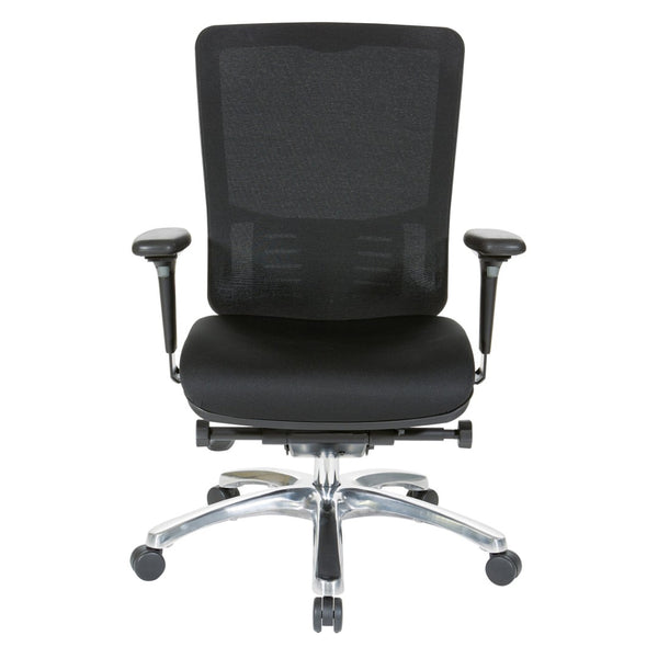 OSP Home Furnishings Mesh High Back Ergonomic Office Chair with Lumbar Support Padded Seat and Tilt Control 97720C-30
