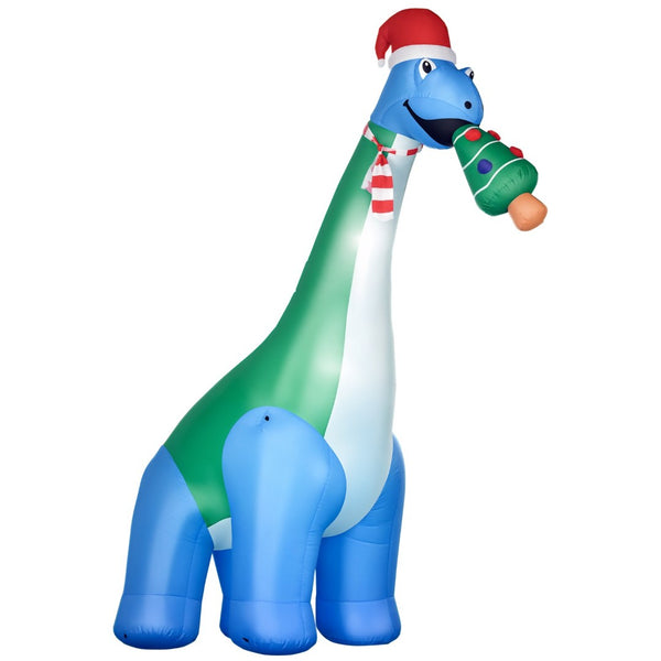 English Elm 11ft Giant T-rex Christmas Inflatable Outdoor Yard Decor with Led Lighting T3971P404342