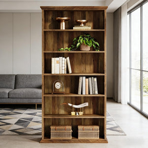 English Elm Display Cabinet Wall Mounted 5 Tier Glass Door Shelving for Collectibles Matte Black T3971P446981