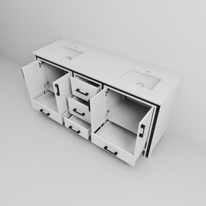 English Elm White Double Bath Vanity With White Quartz Top - Elegant, Durable, Soft-Close Drawers & Ample Storage B2731P260630-GIGA