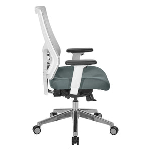OSP Home Furnishings Progrid® Breathable Mesh Mid Back Office Chair with Lumbar Support and Ergonomic Tilt 95672-2M