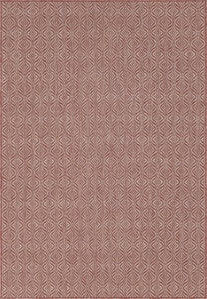 Unique Loom Outdoor Trellis Deco Trellis Machine Made Trellis Rug Rust Red, Ivory 6' 1" x 9' 0"